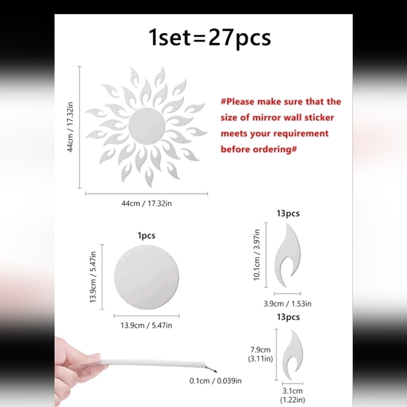 Sunflower 🌻 Shaped Mirror Wall Decor - Picture 5 of 7